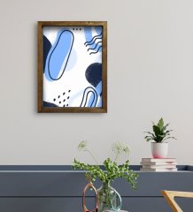 BK Gift Otel Odası Konseptli Doğal Masif Ahşap Çerçeveli Tablo 45x65cm-55