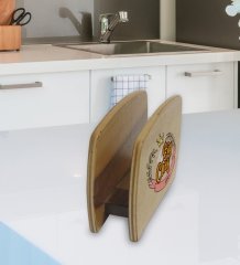 Kişiye Özel Big Chef Tasarımlı Lüks Ahşap Peçetelik-3