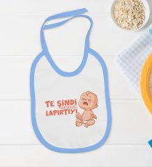 BK Kids Te Şindi Koparcam Tasarımlı Mavi Bebek Body Zıbın ve Mama Önlüğü Hediye Seti-1