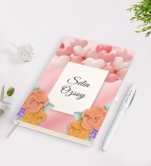Kişiye Özel İsimli Çerçeveli Defter Kalem Seti-11