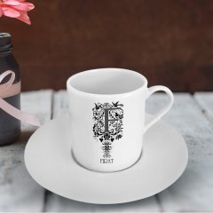Kişiye Özel F Harfli Türk Kahvesi Fincanı (Model 1)