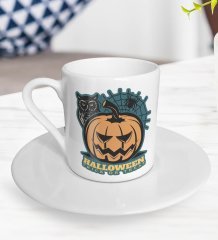 BK Gift Halloween Tasarımlı Türk Kahvesi Fincanı-2
