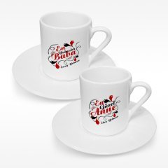 Kişiye Özel İkili Anne & Baba Türk Kahvesi Fincanı Takımı - 4