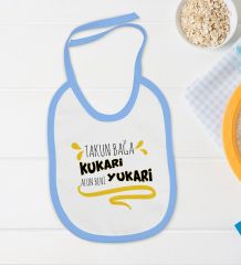 BK Kids Takun Bağa Kukari Tasarımlı Mavi Bebek Body Zıbın ve Mama Önlüğü Hediye Seti-1