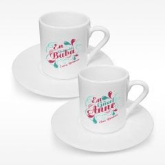 Kişiye Özel İkili Anne & Baba Türk Kahvesi Fincanı Takımı - 4