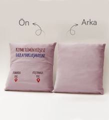 BK Gift Eğlenceli Tasarımlı Organizer Kumanda ve Atıştırmalık Cepli Pembe Kırlent Yastık- 10, Ev Dekoru, Ev Hediyesi