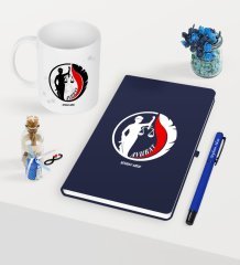 Kişiye Özel Avukat Temalı Lacivert Defter Kalem Kupa Seti - 14