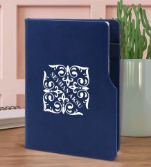 BK Gift Kişiye Özel İsimli Lacivert Termo Deri Not Defteri 15x21cm-10