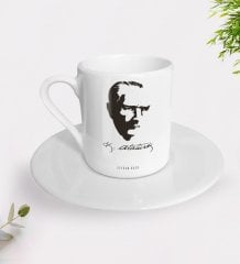 Kişiye Özel Atatürk Temalı Türk Kahvesi Fincanı-23