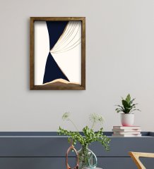 BK Gift Otel Odası Konseptli Doğal Masif Ahşap Çerçeveli Tablo 45x65cm-51