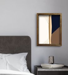 BK Gift Otel Odası Konseptli Doğal Masif Ahşap Çerçeveli Tablo 45x65cm-51