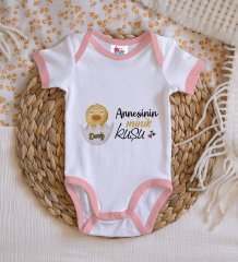 BK Kids Kişiye Özel Pembe Bebek Body Zıbın - Model 80