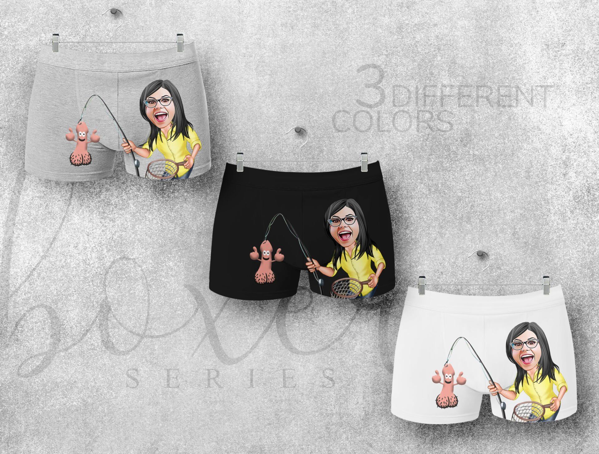 BK Gift Kişiye Özel 3 Adet Karikatürlü Eğlenceli Erkek Boxer Seti, Yıl Dönümü/ Doğum Günü / Sevgililer Günü Hediyeleri, Ona Özel Hediye, Esprili Hediye-12