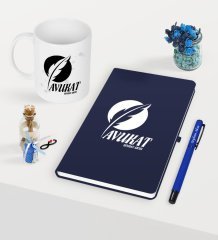 Kişiye Özel Avukat Temalı Lacivert Defter Kalem Kupa Seti - 12