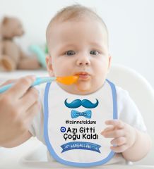 BK Kids Sünnet Tasarımlı Mavi Bebek Body Zıbın ve Mama Önlüğü Hediye Seti-7