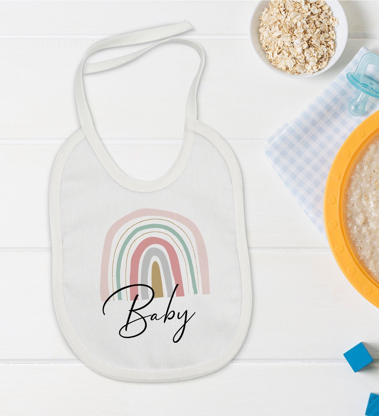 BK Kids Baby Tasarımlı Bebek Mama Önlüğü - Model 1