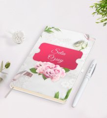 Kişiye Özel İsimli Çerçeveli Defter Kalem Seti-6