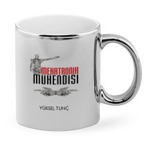 Kişiye Özel Mesleki Mekatronik Mühendisi Krom Kupa Bardak - 1