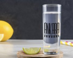 Kişiye Özel Renkli Baskılı Ankara Tasarımlı Vodka Bardağı-1