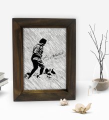 BK Gift Atatürk Tasarımlı Dekoratif Doğal Masif Ahşap Çerçeve 15x20cm-38