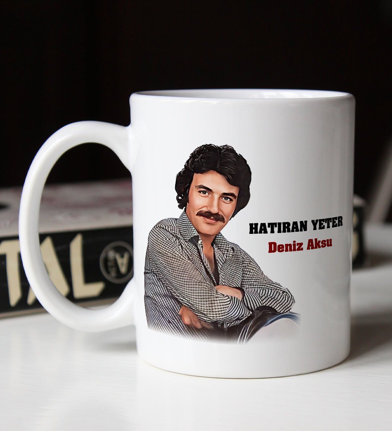 BK Gift Kişiye Özel Ferdi Tayfur Hatıran Yeter Tasarımlı Beyaz Kupa Bardak-1, Arkadaşa Hediye