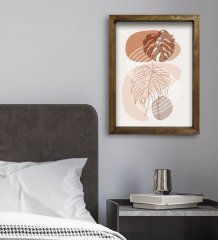 BK Gift Yatak Odası Konseptli Doğal Masif Ahşap Çerçeveli Tablo-76