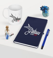 Kişiye Özel Avukat Temalı Lacivert Defter Kalem Kupa Seti - 9
