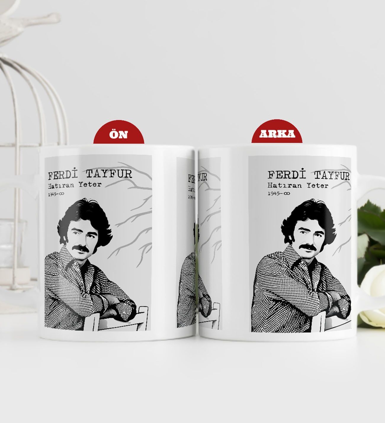 BK Gift Ferdi Tayfur Hatıran Yeter Tasarımlı Beyaz Kupa Bardak-4, Arkadaşa Hediye