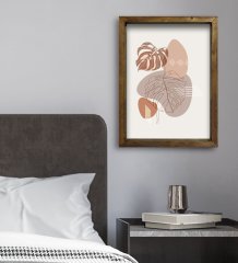 BK Gift Yatak Odası Konseptli Doğal Masif Ahşap Çerçeveli Tablo-75