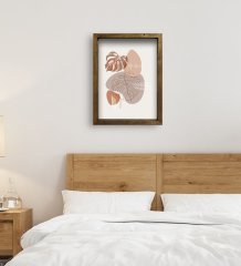 BK Gift Yatak Odası Konseptli Doğal Masif Ahşap Çerçeveli Tablo-75