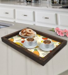 BK Gift Meyveler Tasarımlı Doğal Ahşap Tepsi-2