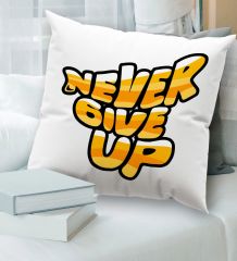 BK Gift Hayat Mottosu Tasarımlı Beyaz Kırlent Yastık, Ev Hediyesi, Ev Dekorasyonu, Dekoratif Hediye-3