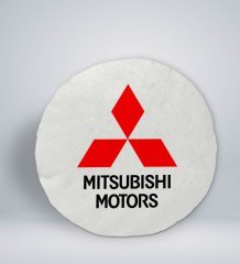 BK Gift Mitsubishi Tasarımlı Yuvarlak Araç Koltuk Yastığı-1