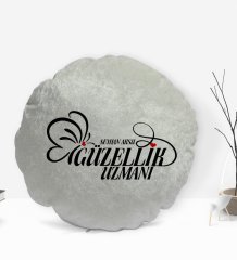 Kişiye Özel İsimli Güzellik Uzmanı Tasarımlı Dekoratif Kırlent Yastık-2
