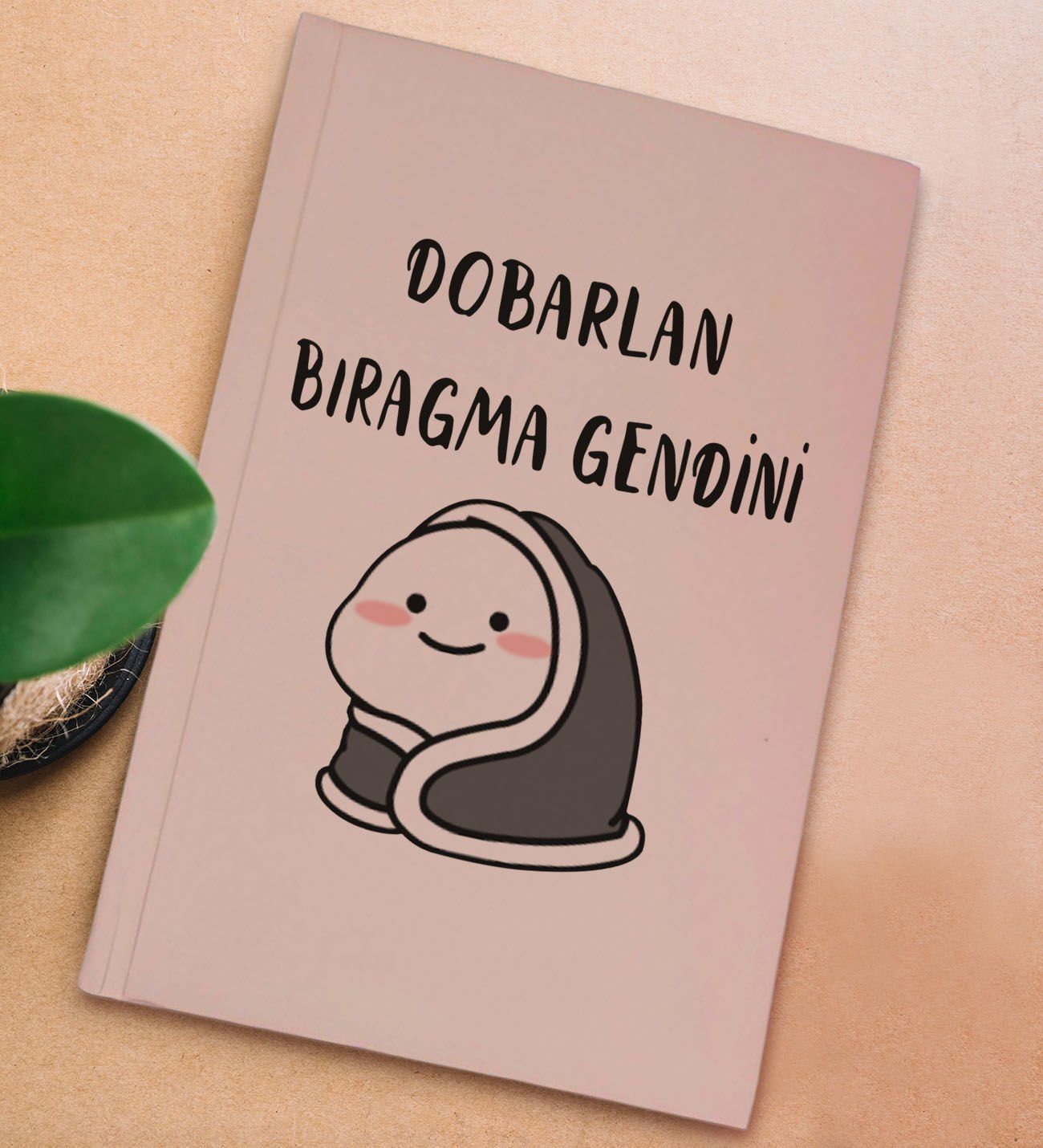 BK Gift Sert Kapaklı Pudra Pembesi Lastikli Defter , Arkadaşa Hediye, Yeni İş Hediyesi, Doğum Günü Hediyesi-9
