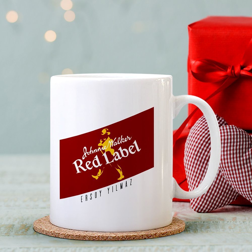 Kişiye Özel Johnnie Walker Red Label  Beyaz Kupa Bardak