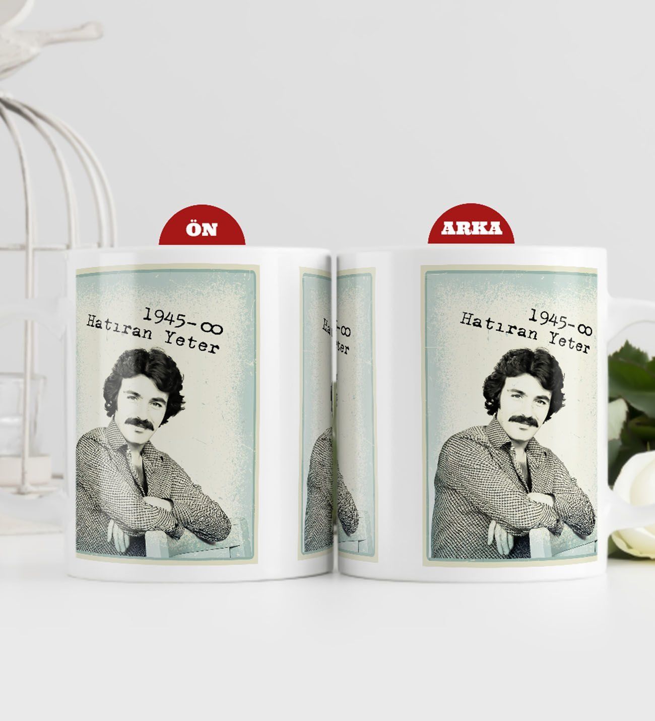 BK Gift Ferdi Tayfur Hatıran Yeter Tasarımlı Beyaz Kupa Bardak-2, Arkadaşa Hediye