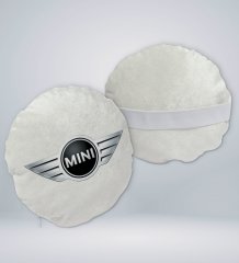 BK Gift Mini Tasarımlı Yuvarlak Araç Koltuk Yastığı-1
