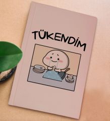 BK Gift Sert Kapaklı Pudra Pembesi Lastikli Defter , Arkadaşa Hediye, Yeni İş Hediyesi, Doğum Günü Hediyesi-8
