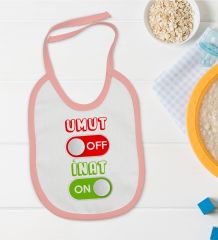BK Kids Umut Off Tasarımlı Pembe Bebek Mama Önlüğü-1