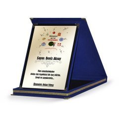 Kişiye Özel Lacivert Plaket (Öğretmenler Günü Temalı-24)