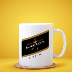 Kişiye Özel Johnnie Walker Black Label  Beyaz Kupa Bardak