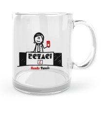 Kişiye Özel Mesleki Eczacı Cam Kupa Bardak - 5