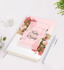 Kişiye Özel İsimli Çerçeveli Defter Kalem Seti-1