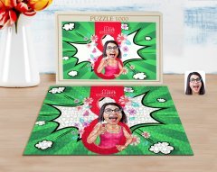 Kişiye Özel Kadınlar Günü Karikatürlü 1000 Parça Profesyonel Puzzle-3