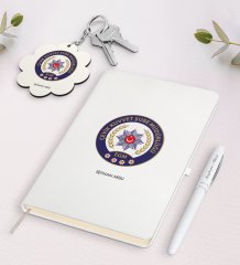 Kişiye Özel Çevik Kuvvet Beyaz Defter Kalem Ve Anahtarlık Hediye Seti-2