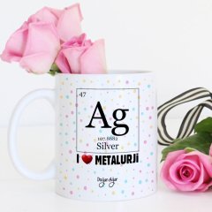 Kişiye Özel Mesleki Metalurji Beyaz Kupa Bardak