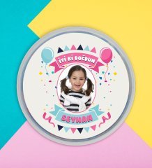 Kişiye Özel İsimli Fotoğraflı Doğum Günü Tasarımlı Dev Boy Haribo Minis Kovası (10gx100adet) Model 19