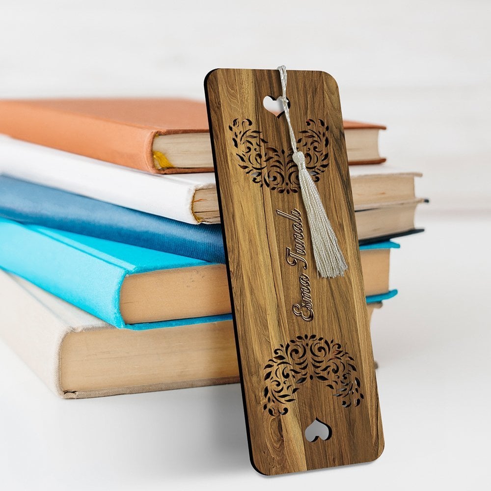 Kişiye Özel İsimli Ahşap Kitap Ayracı - Model 3