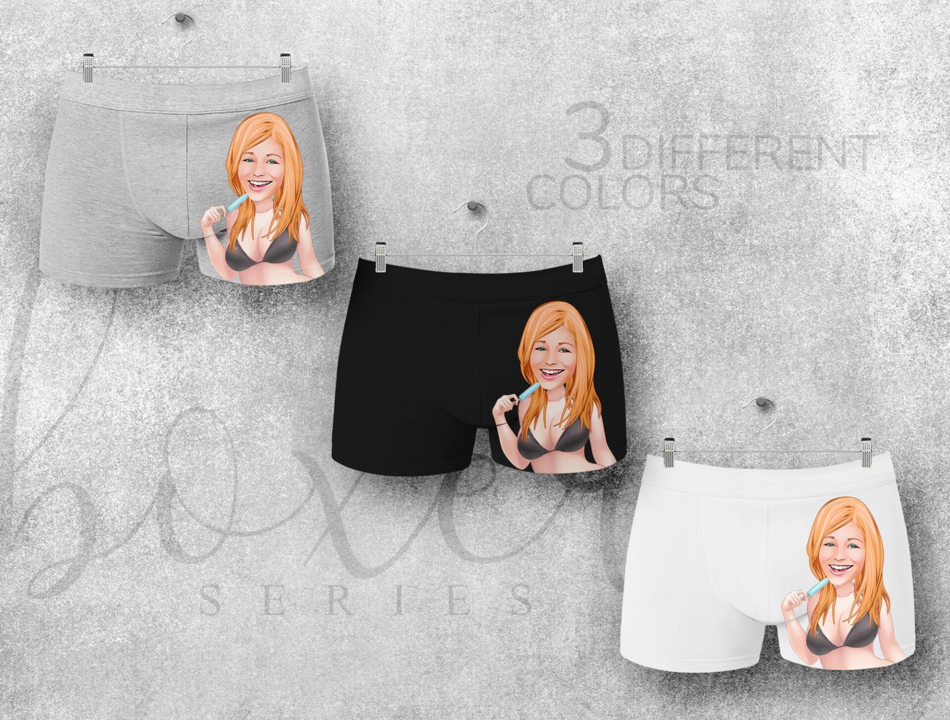 BK Gift Kişiye Özel 3 Adet Karikatürlü Eğlenceli Erkek Boxer Seti, Yıl Dönümü/ Doğum Günü / Sevgililer Günü Hediyeleri, Ona Özel Hediye, Esprili Hediye-4